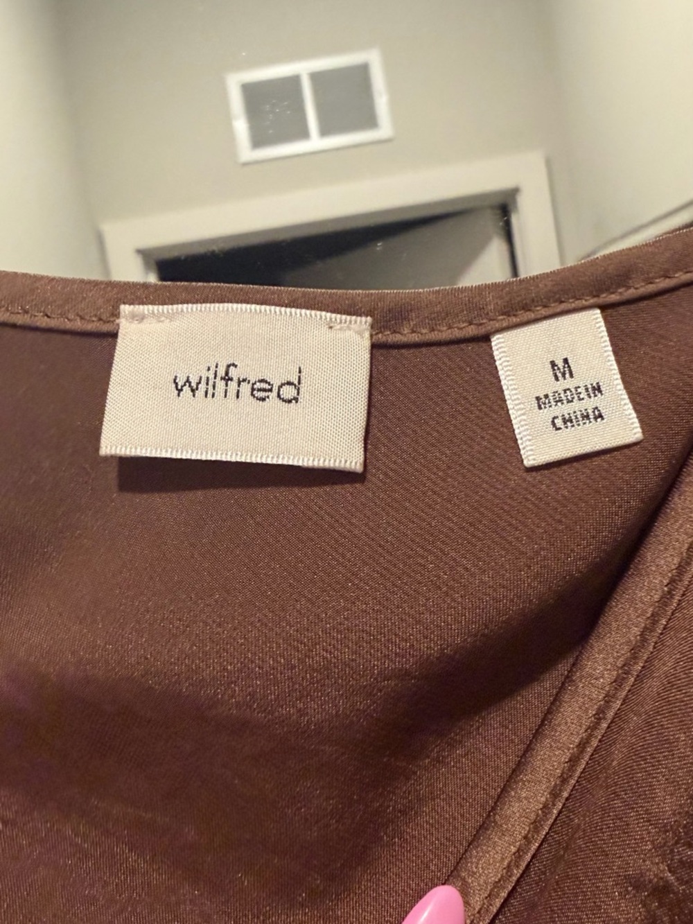 Wilfred Brown Satin Slip Dress - Picture 3 of 3